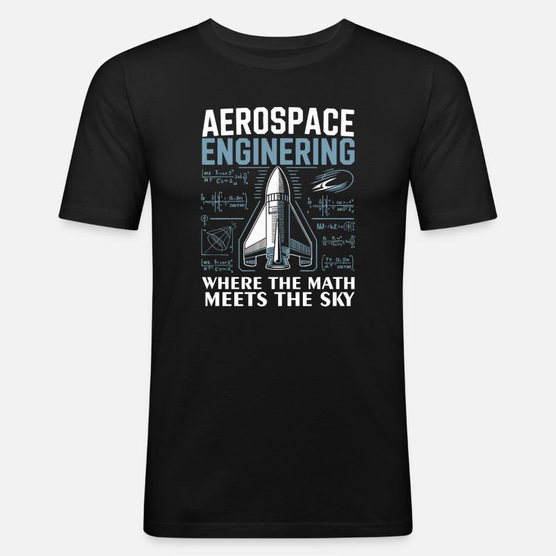 Aerospace Engineering Math Humor Design - Men's Slim Fit T-Shirt - black