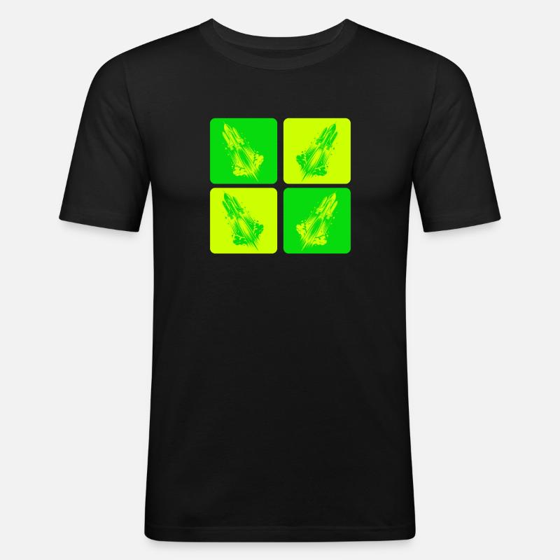 Conception de l’espace - T-shirt près du corps Homme - noir