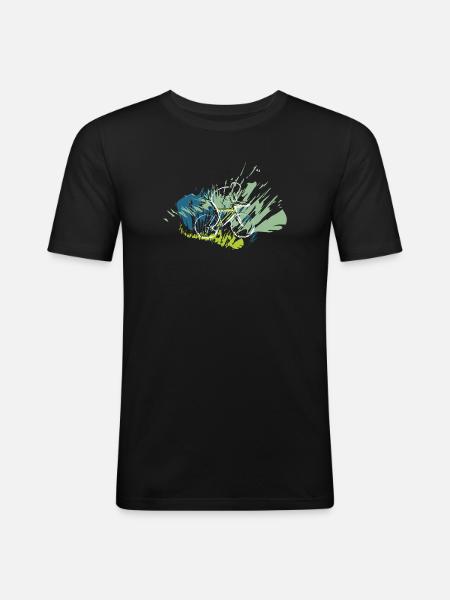 RIKELS Design: Radfahrer 2025 - Männer Slim Fit T-Shirt - Schwarz