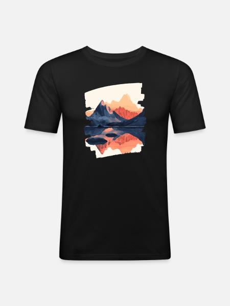 Mountains Climbing Climbers Hiking - Men's Slim Fit T-Shirt - black