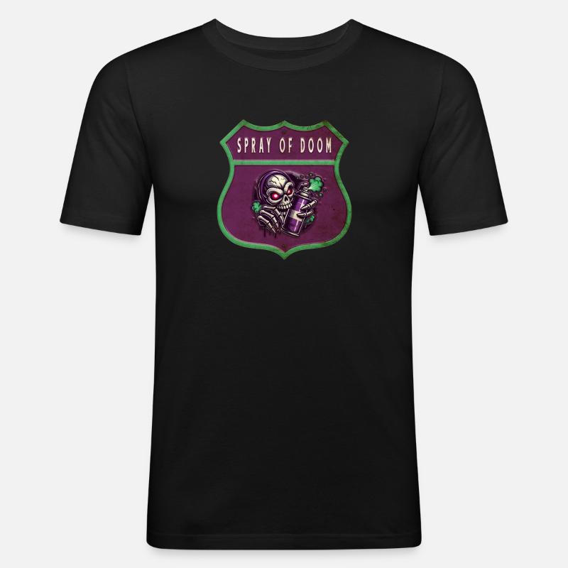 Spray des Untergangs - Männer Slim Fit T-Shirt - Schwarz