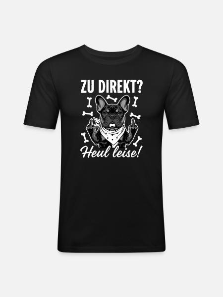 Bouledogue français cool - T-shirt près du corps Homme - noir