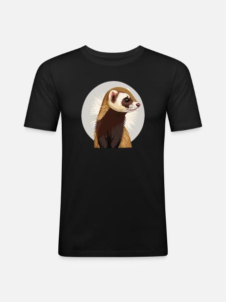 Candace Mascot in Funny Form - Men's Slim Fit T-Shirt - black