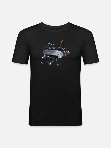Subh Krisamas - T-shirt près du corps Homme - noir