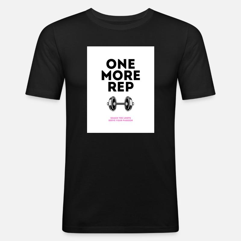 Gym Motivation Noch ein Wiederholungsdesign - Männer Slim Fit T-Shirt - Schwarz