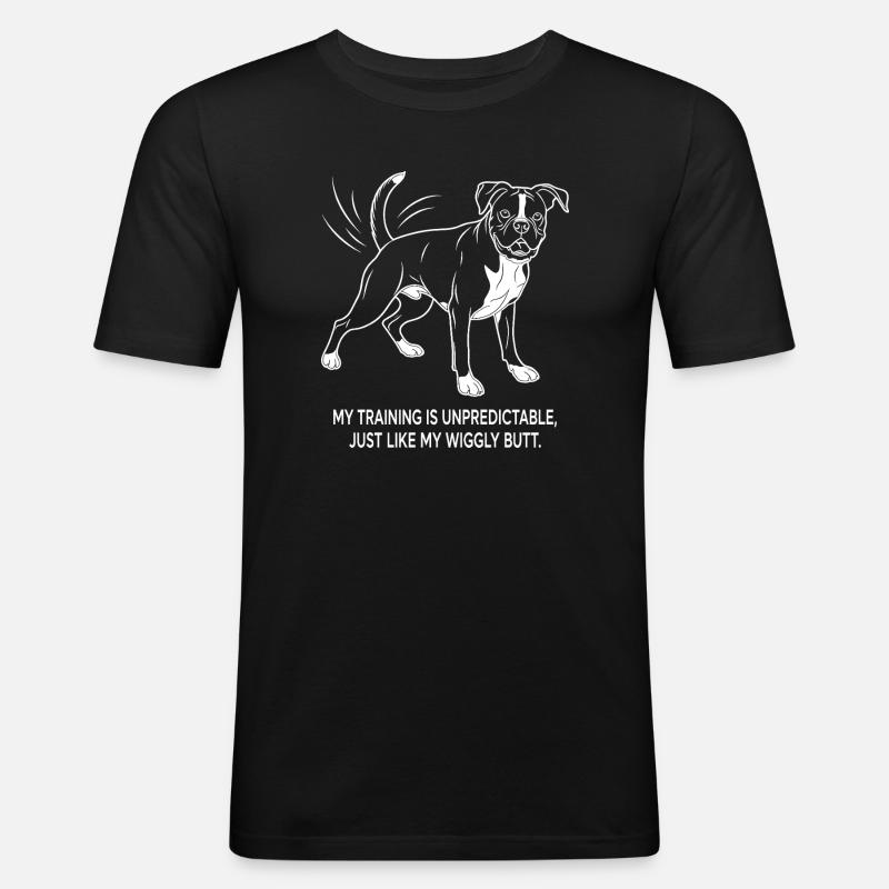 Unpredictable training and wobbly buttocks - Men's Slim Fit T-Shirt - black