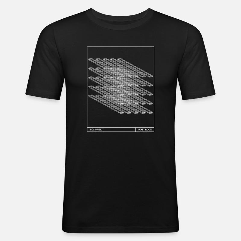 Post-Rock-Poster-Geschenk - Männer Slim Fit T-Shirt - Schwarz