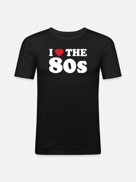 Love for the 80s - Men's Slim Fit T-Shirt - black