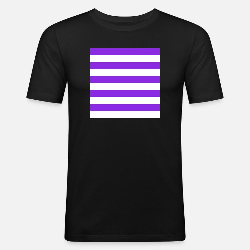 The Stripes - Männer Slim Fit T-Shirt - Schwarz