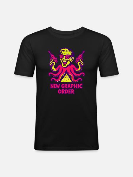 New Graphic Order Supermotiv - Men's Slim Fit T-Shirt - black