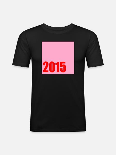 Millésime 2015 Anniversaire - T-shirt près du corps Homme - noir