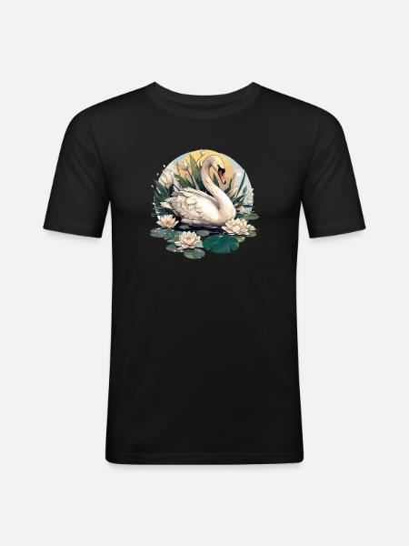Swans Swan - Men's Slim Fit T-Shirt - black