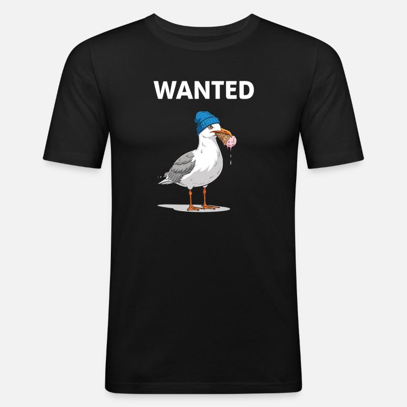 Gesucht Möwe Eiscreme Abenteuer - Men's Slim Fit T-Shirt - black