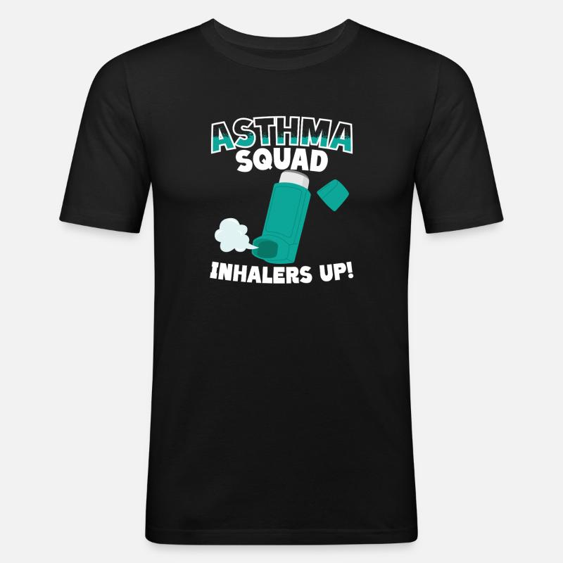 Asthma Squad Inhalers Up Asthmatiker - Männer Slim Fit T-Shirt - Schwarz