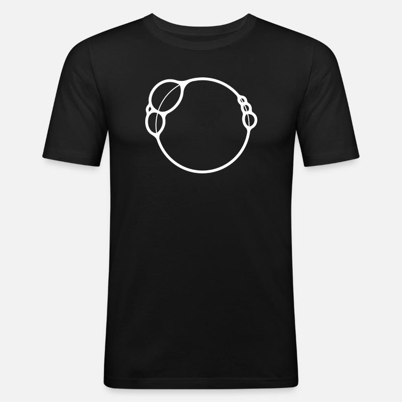 BUBBLES - Männer Slim Fit T-Shirt - Schwarz