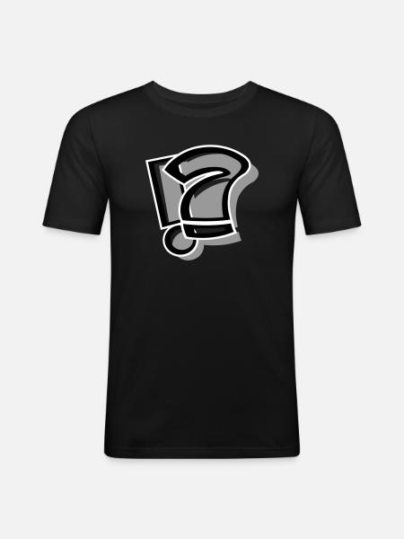 !? Point d’interrogation d’exclamation - T-shirt près du corps Homme - noir