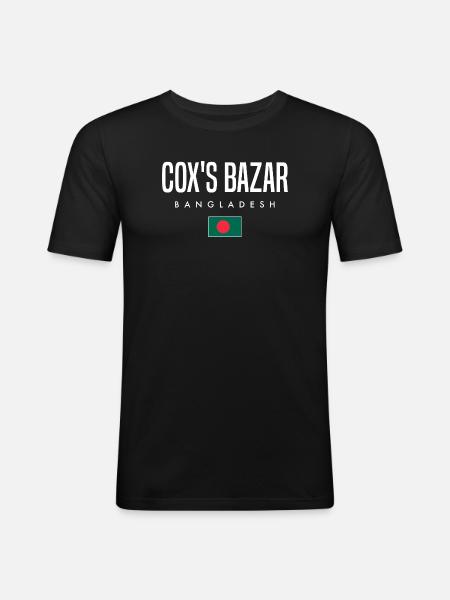 Cox's Bazar Bangladesh - Men's Slim Fit T-Shirt - black