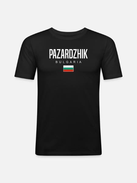 Pazardzhik Bulgaria - Men's Slim Fit T-Shirt - black