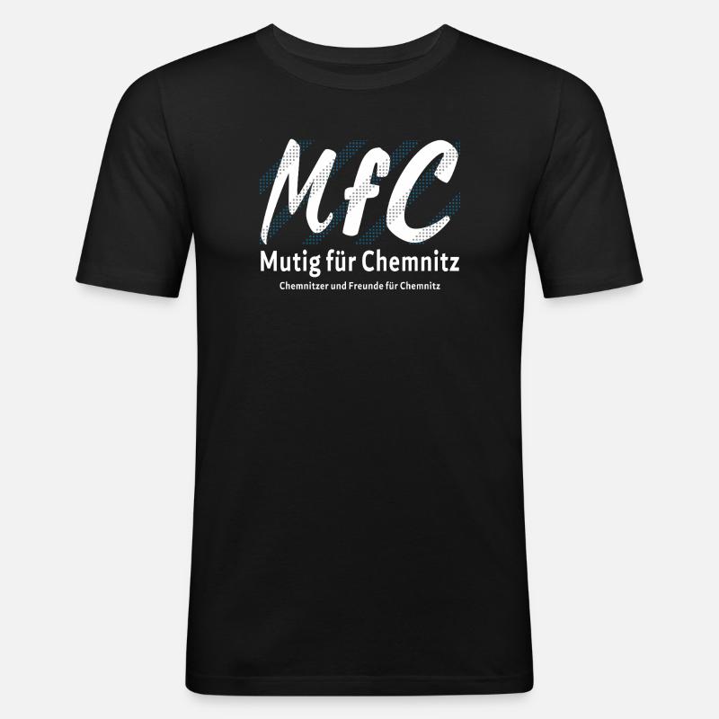 Chemnitz Courageous for Chemnitz - Men's Slim Fit T-Shirt - black