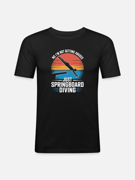 Diving diving board - Men's Slim Fit T-Shirt - black