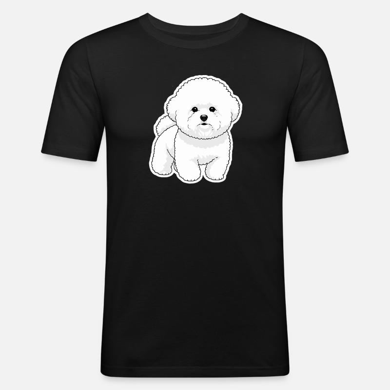 Bichon Mignon - Männer Slim Fit T-Shirt - Schwarz