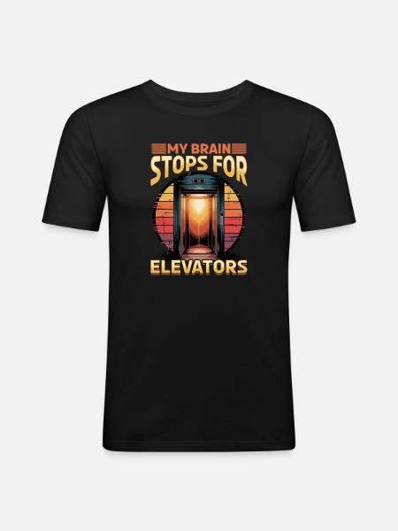 Elevator toddler & kids - Men's Slim Fit T-Shirt - black