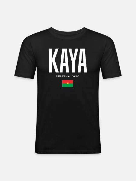 Kaya Burkina Faso - Men's Slim Fit T-Shirt - black