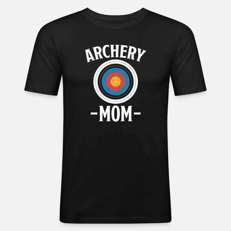 Bogenschießen Spruch Mutter Bogenschießen Geschenk - Männer Slim Fit T-Shirt - Schwarz