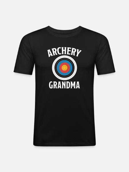 Archery saying grandma archery gift - Men's Slim Fit T-Shirt - black