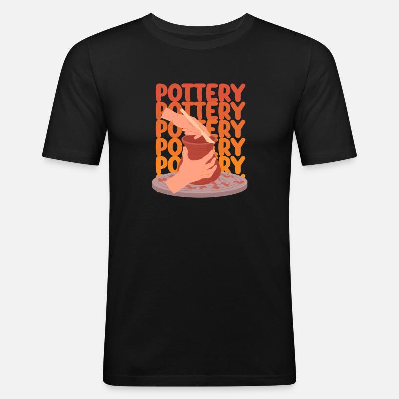 Pottery Passion For Creative Hands - Men's Slim Fit T-Shirt - black
