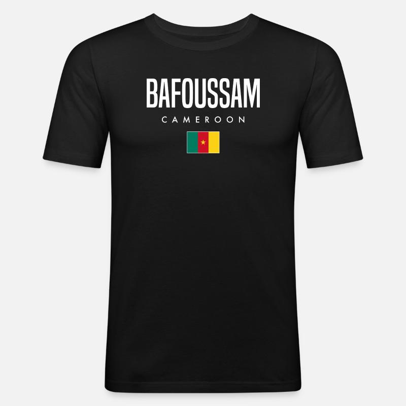 Bafoussam Kamerun Kameruner - Männer Slim Fit T-Shirt - Schwarz