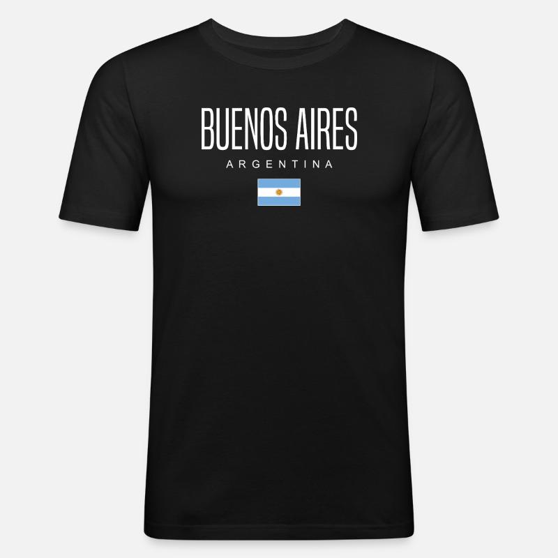 Buenos Aires Argentinien Argentinier - Männer Slim Fit T-Shirt - Schwarz