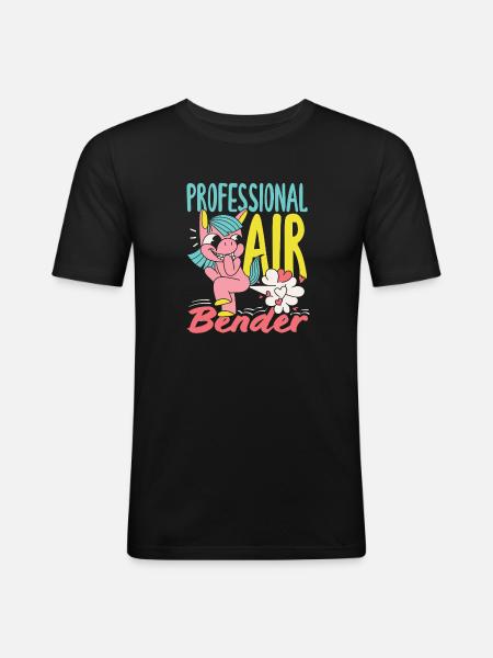 Public Fart Funny Inappropriate - Men's Slim Fit T-Shirt - black
