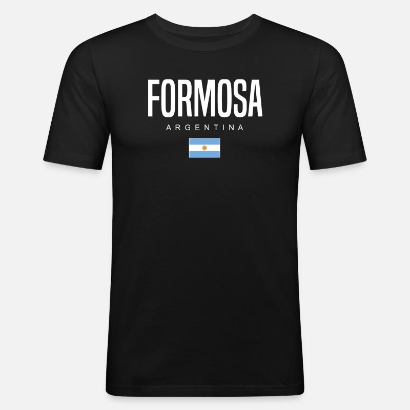 Formosa Argentinien Argentinier - Männer Slim Fit T-Shirt - Schwarz