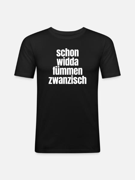 Already Widda Fümmen Zwanzisch 50th birthday - Men's Slim Fit T-Shirt - black