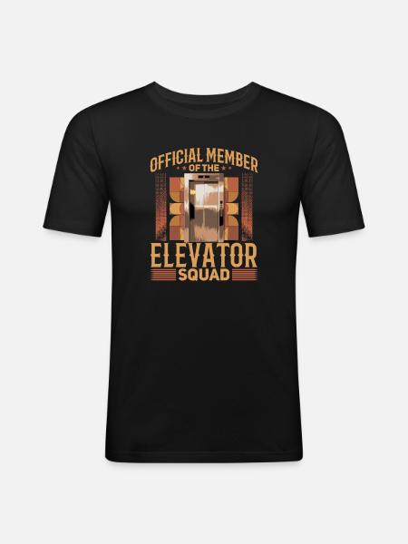Elevator toddler & kids - Männer Slim Fit T-Shirt - Schwarz