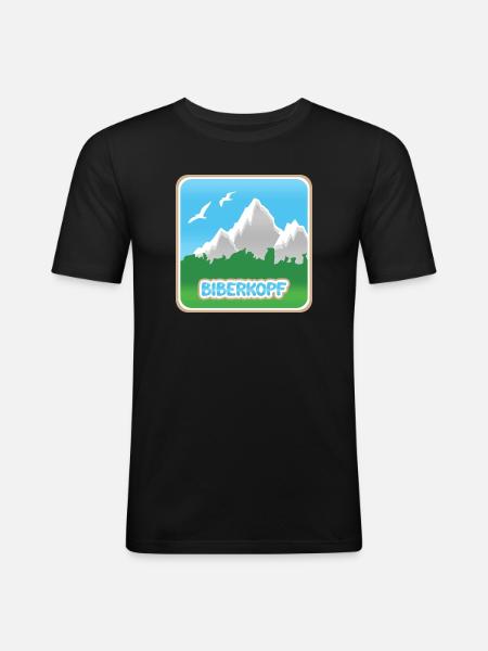 Bergsport Biberkopf - Men's Slim Fit T-Shirt - black