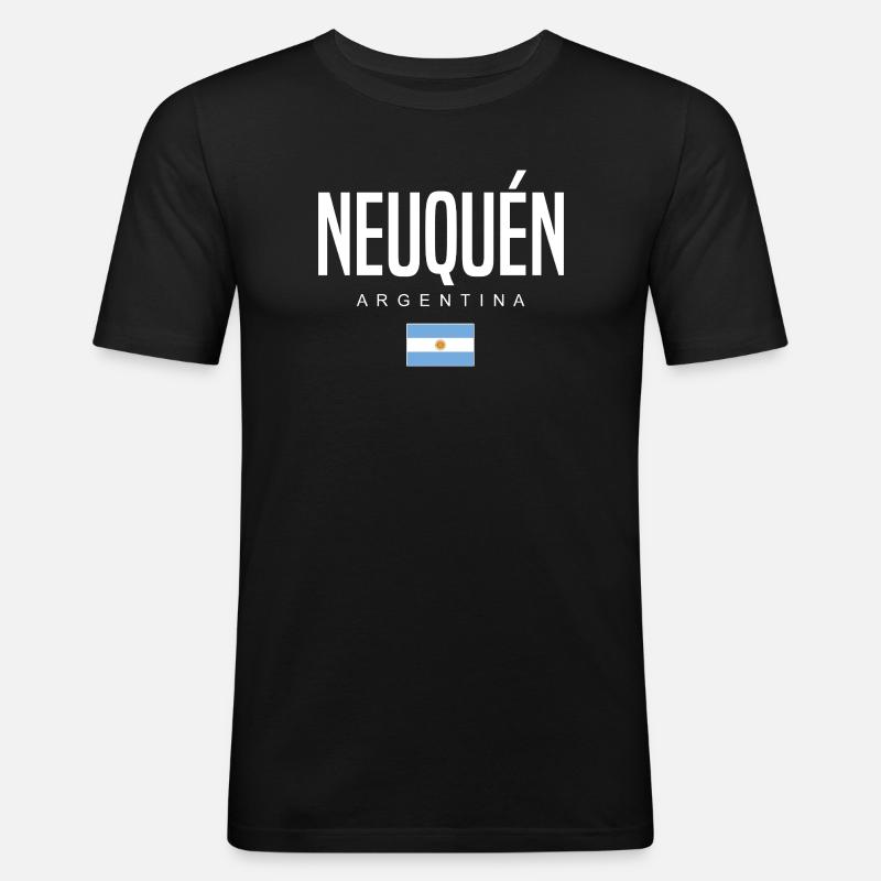 Neuquén Argentinien Argentinier - Männer Slim Fit T-Shirt - Schwarz