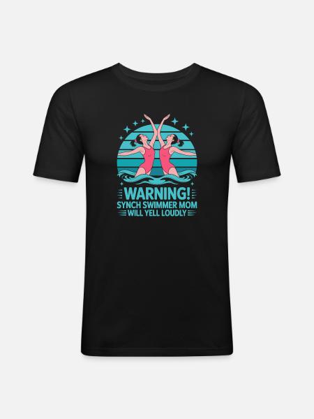 Synchronschwimmen Kunstschwimmen Wassersport - Männer Slim Fit T-Shirt - Schwarz
