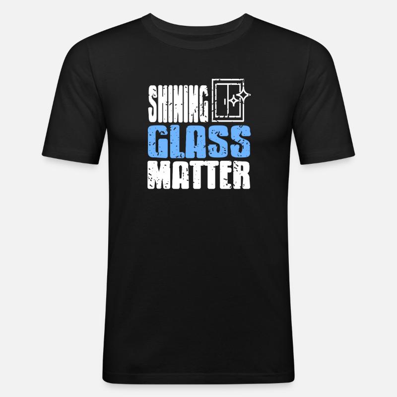 Glazier Professional Craftsmanship Window Pride - Männer Slim Fit T-Shirt - Schwarz