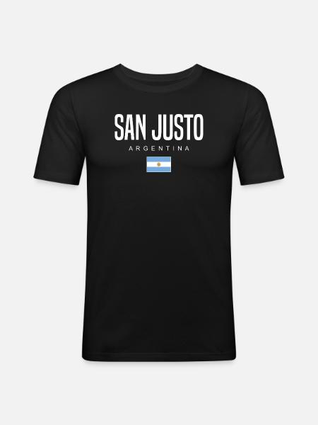 San Justo Argentina Argentinian - Men's Slim Fit T-Shirt - black