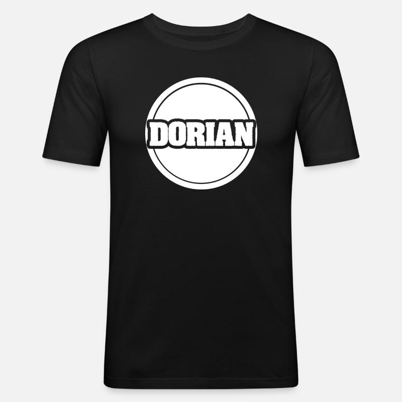 Dorian - Männer Slim Fit T-Shirt - Schwarz
