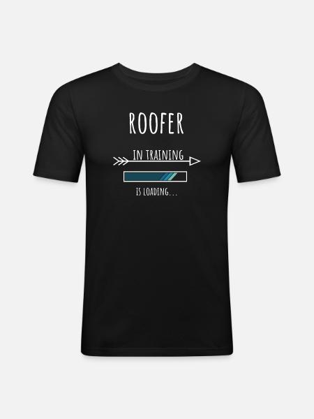 Roofer Gift Profession Training Roofer - Men's Slim Fit T-Shirt - black