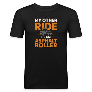 Road Construction Team Asphalt Concrete Team - Men's Slim Fit T-Shirt - black - Front - Nik (191cm)