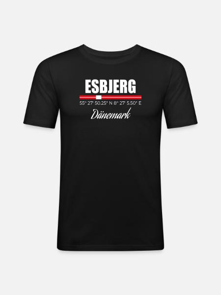 Esbjerg - Men's Slim Fit T-Shirt - black
