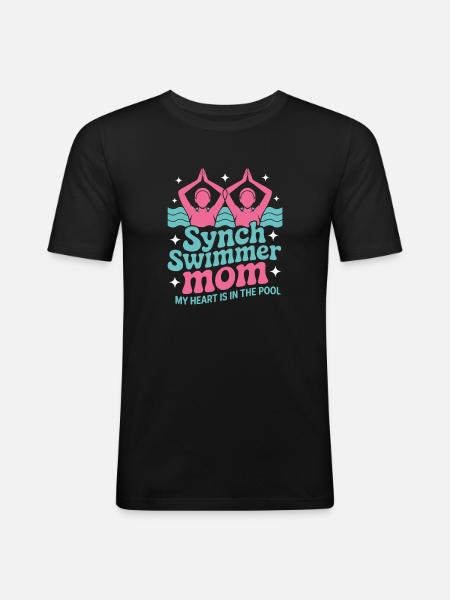Synchronschwimmen Kunstschwimmen Wassersport - Männer Slim Fit T-Shirt - Schwarz