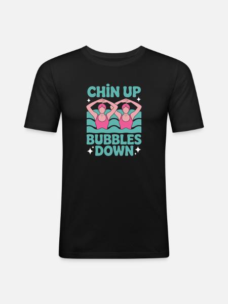 Synchronschwimmen Kunstschwimmen Wassersport - Männer Slim Fit T-Shirt - Schwarz