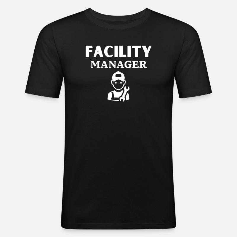 Facility Manager - Männer Slim Fit T-Shirt - Schwarz