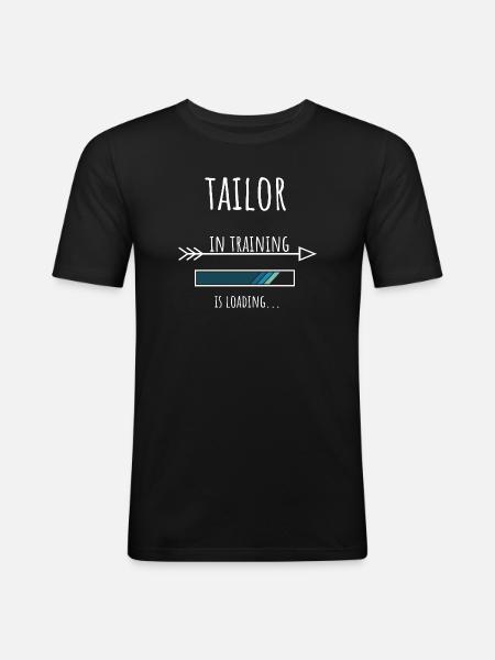 Tailor Geschenk Beruf Ausbildung Schneider - Männer Slim Fit T-Shirt - Schwarz