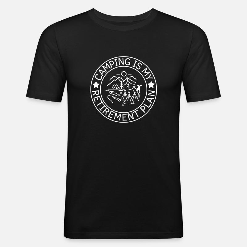 Camping Is My Retirement Plan - Men's Slim Fit T-Shirt - black